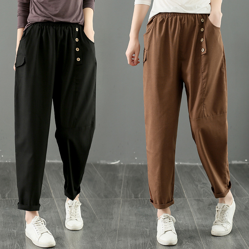 Title 3, Damesmode katoenen casual cropped broek