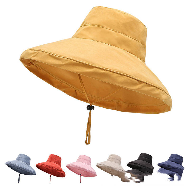 Women's Oversized Brim Shade New Peach Skin Bucket Hat