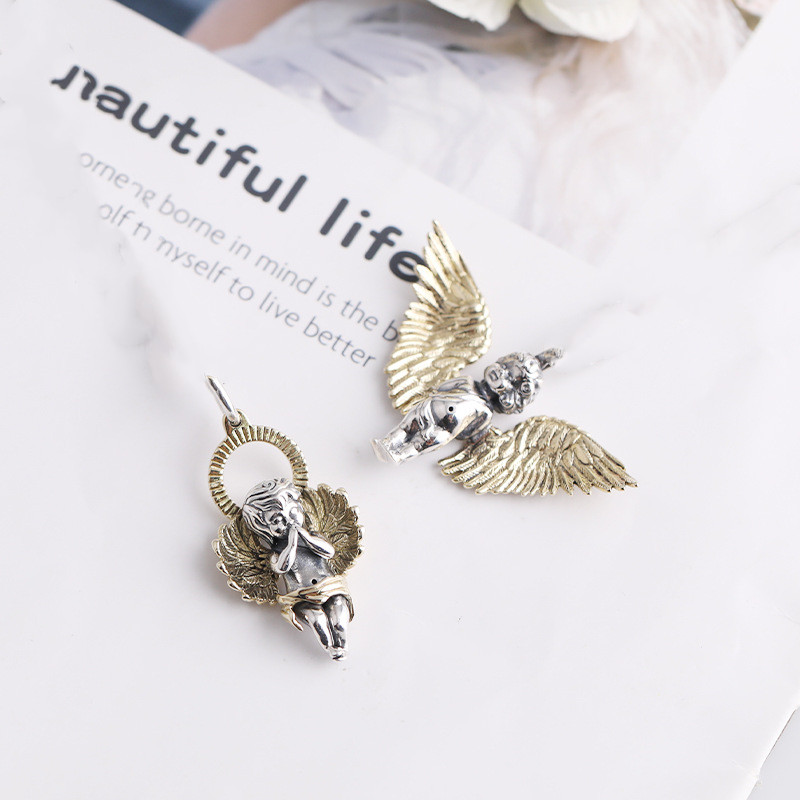 925 silver angel baby pendant necklace
