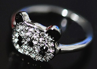 Fashion Ornament Lesser Panda Ring Opening