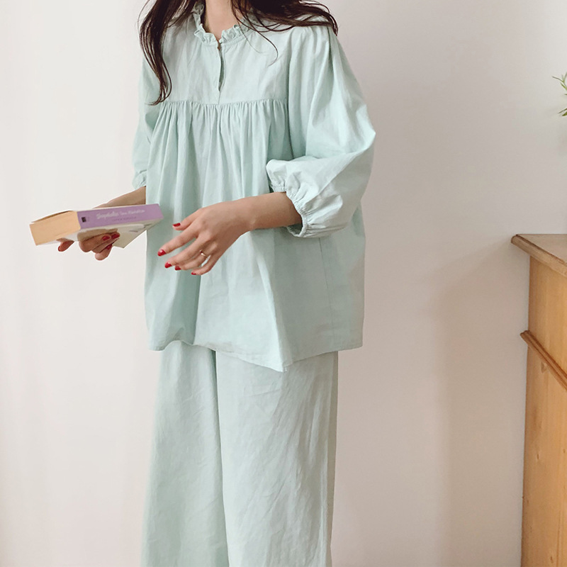 Title 3, Japanese Leisure Pajamas Two-piece Suit Pure Co...