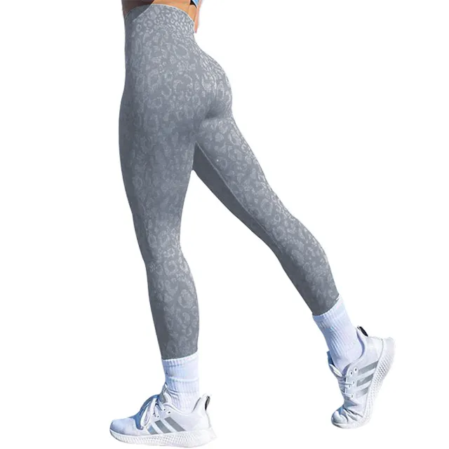 Butt Leggings For Women Push Up Booty Legging Workout Gym Tights Fitness Yoga Pants Gray Leopard Print - Shop at LoveMi