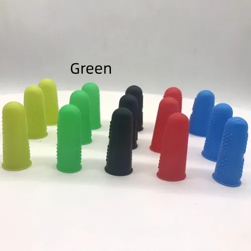 Silicone Finger Stall Anti scald Non slip High Temperature Resistant Fingertip Protective Cover With Particles Three Yards Food Grade Green - Shop at LoveMi