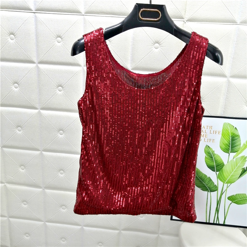 Title 8, Camisole à paillettes scintillantes pour femmes...