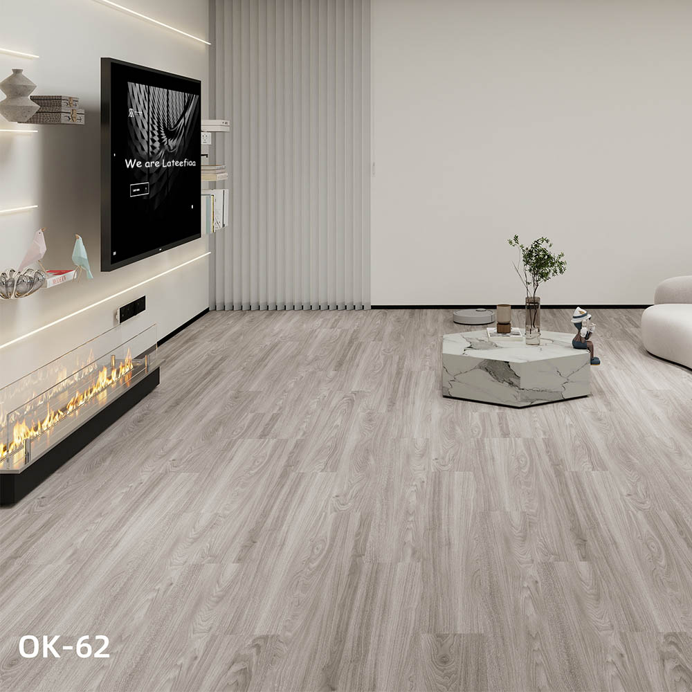 Light Grey-14PCS SPC Floor Tile , Floating, 4.0mm Natural Wood Grain Click — image 6