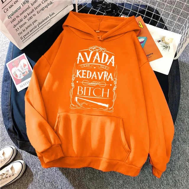 Warm Oversize Printing Women Sweatshirt Autumn Orange - Shop at LoveMi