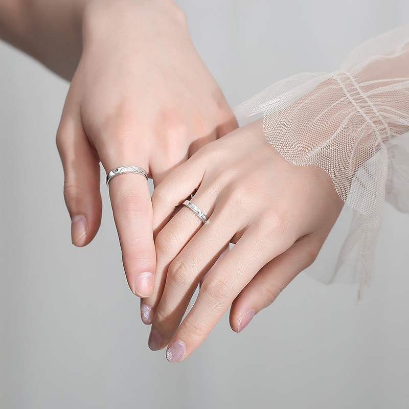 A Pair Of Niche Sun-moon Ring And Creative Simple Ring Jewelry