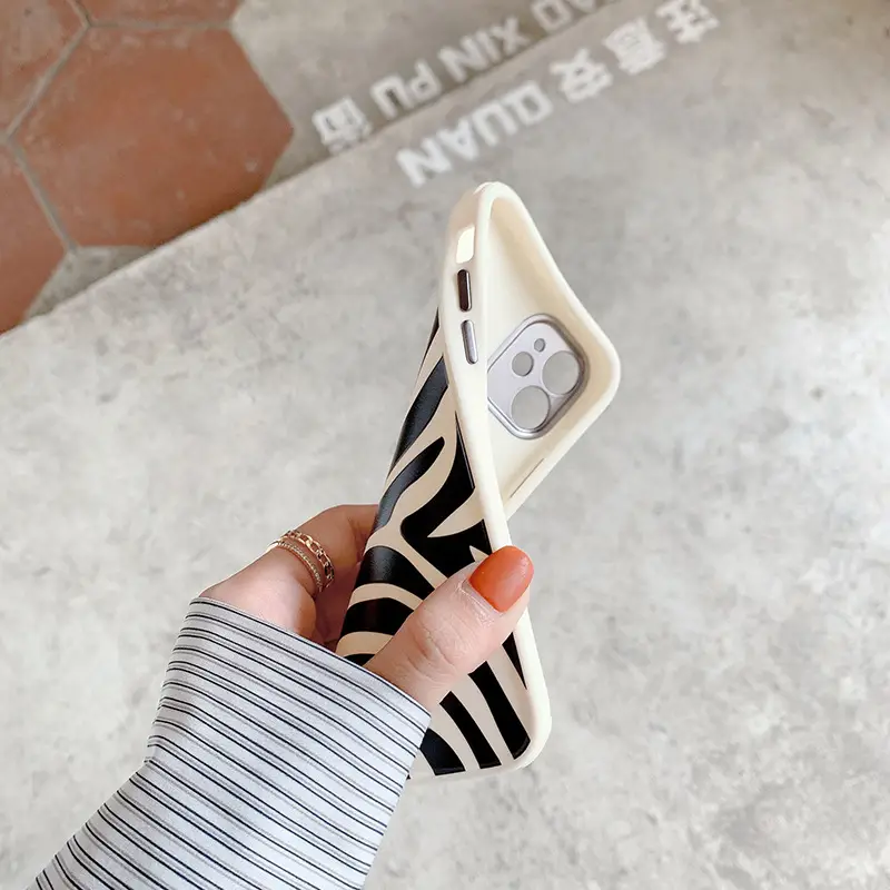 Fine Hole Mobile Phone Case Zebra Pattern