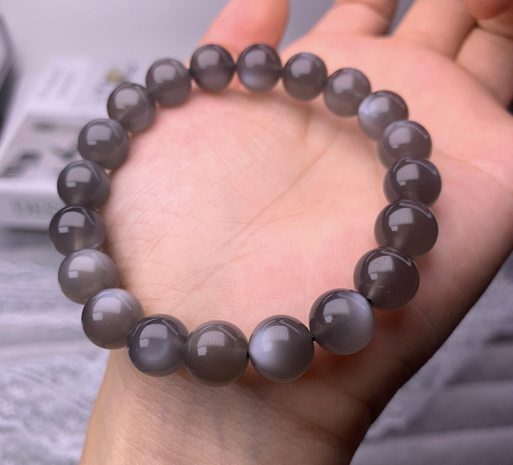 Natural Black Moonlight Single Circle Bracelet