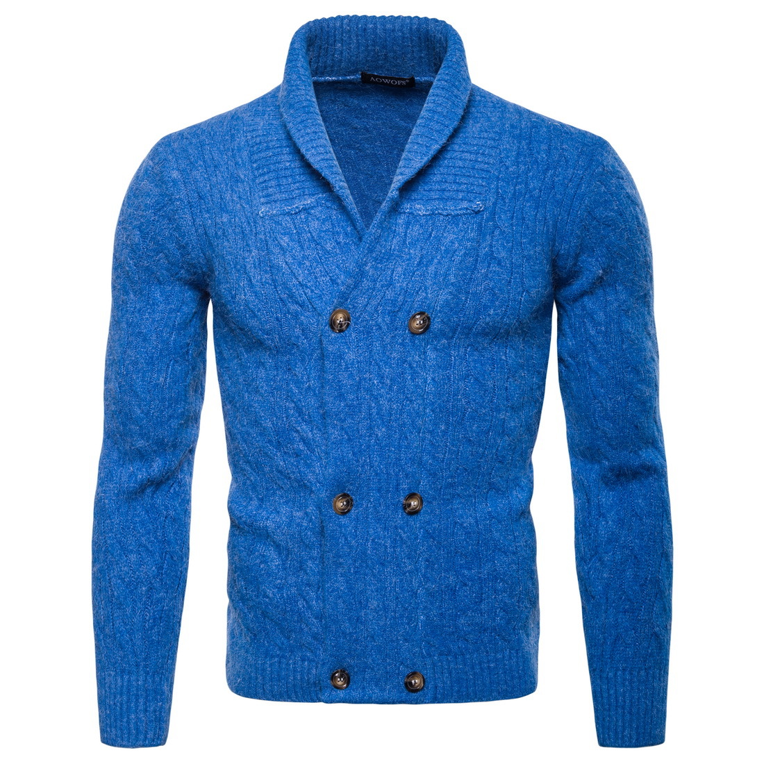 Title 6, Solid color thick knitted cardigan