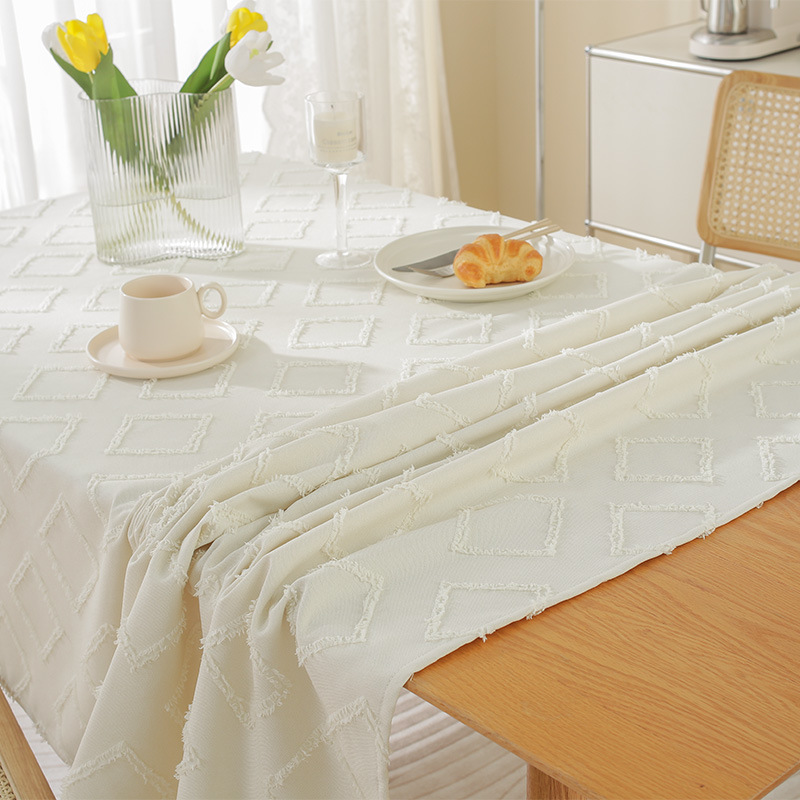 Title 5, Nordic Simple Cotton Linen Rectangular Tablecloth