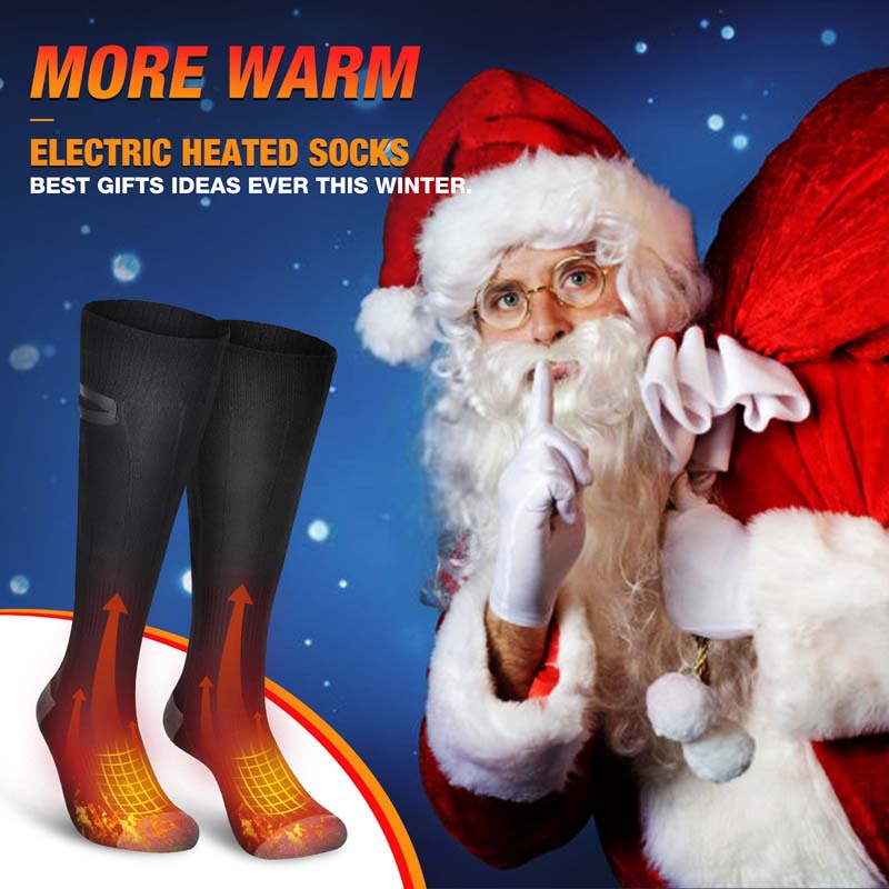Outdoor Sports Battery Type Temperature Controlled Long Tube Heating Socks