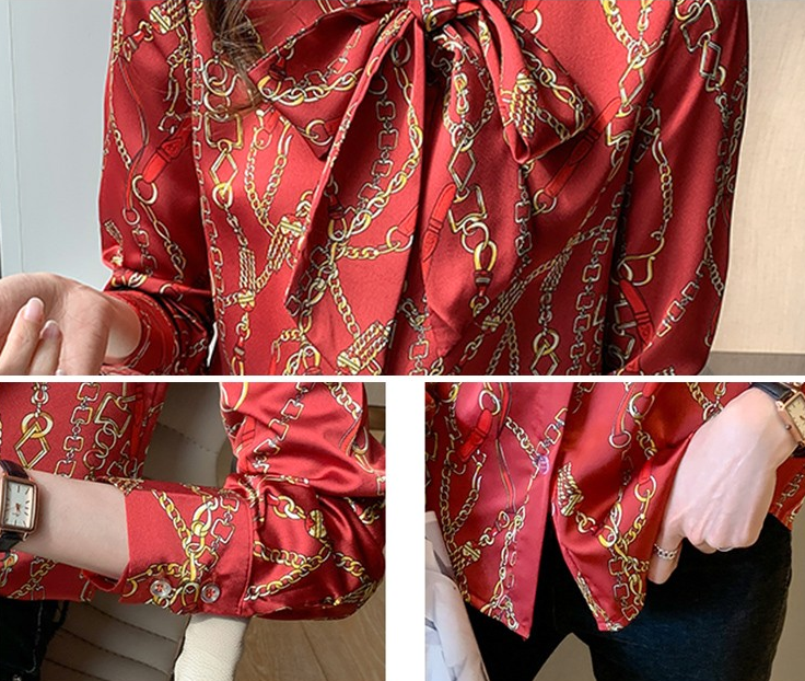 Title 7, Silk Design Sense Western Style Shirt Bow Tie T...