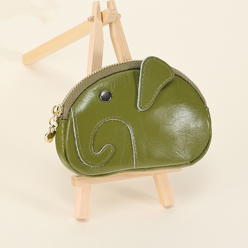 Women's Genuine Leather Small Zip Wallet Key And COIN Case - Image 14