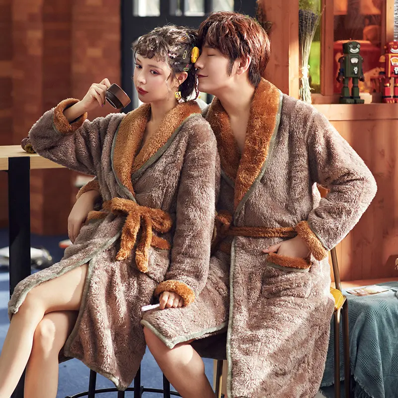 Lovers Pajamas Winter Thickening And Velvet Three-layer