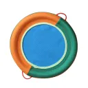 Three Color Frisbee