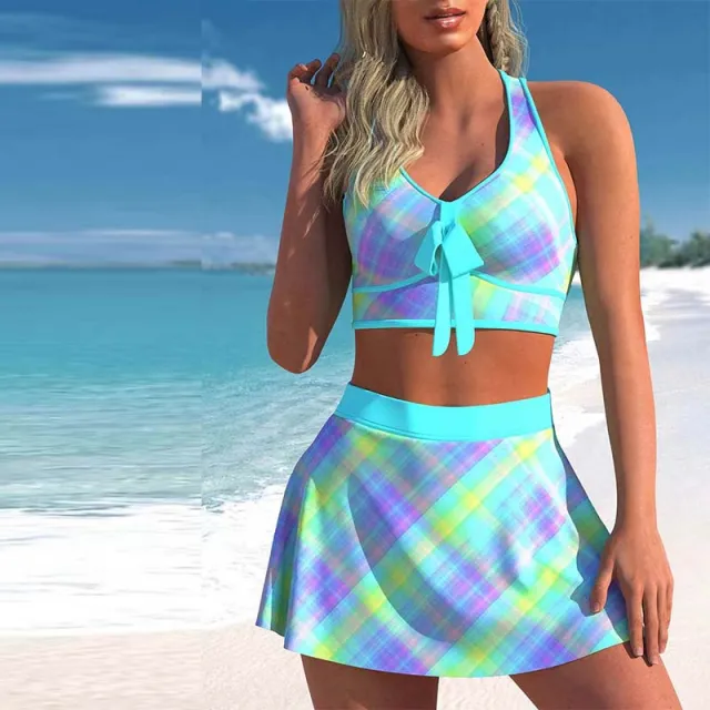Split Swimwear Skirt Conservative Large Print Picture 4Style S - Shop at LoveMi