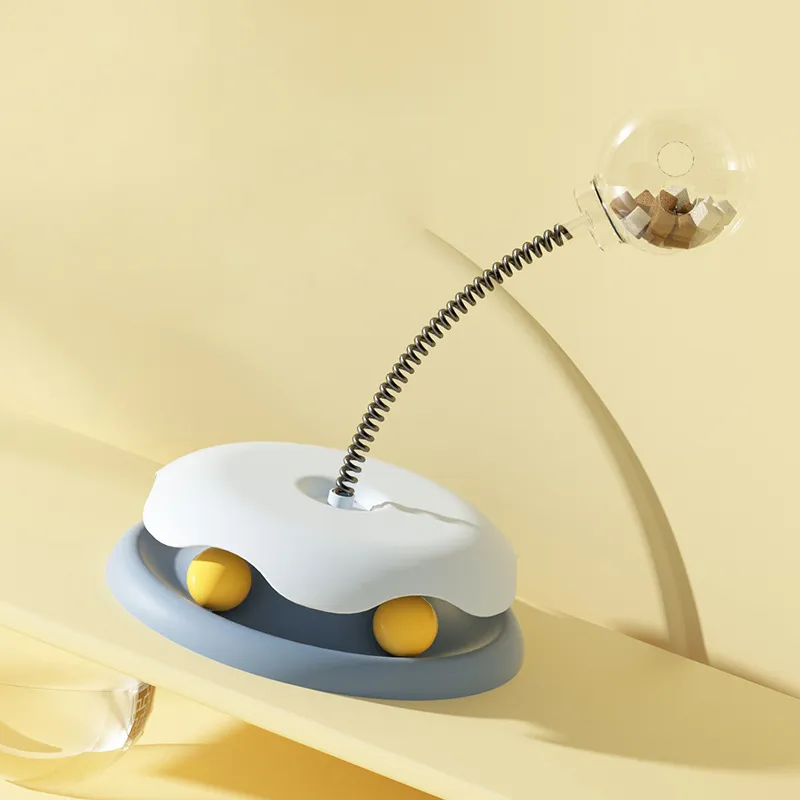 Cat Leakage Food 2 In 1 Toys Turntable Ball Toys Kitten Funny Cat Training Spring Ball Cat Supplies Pet Products – image 5