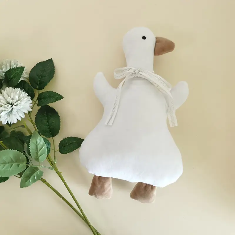 Children's New Cotton Comfort Duck Doll With Silk Bow Tie