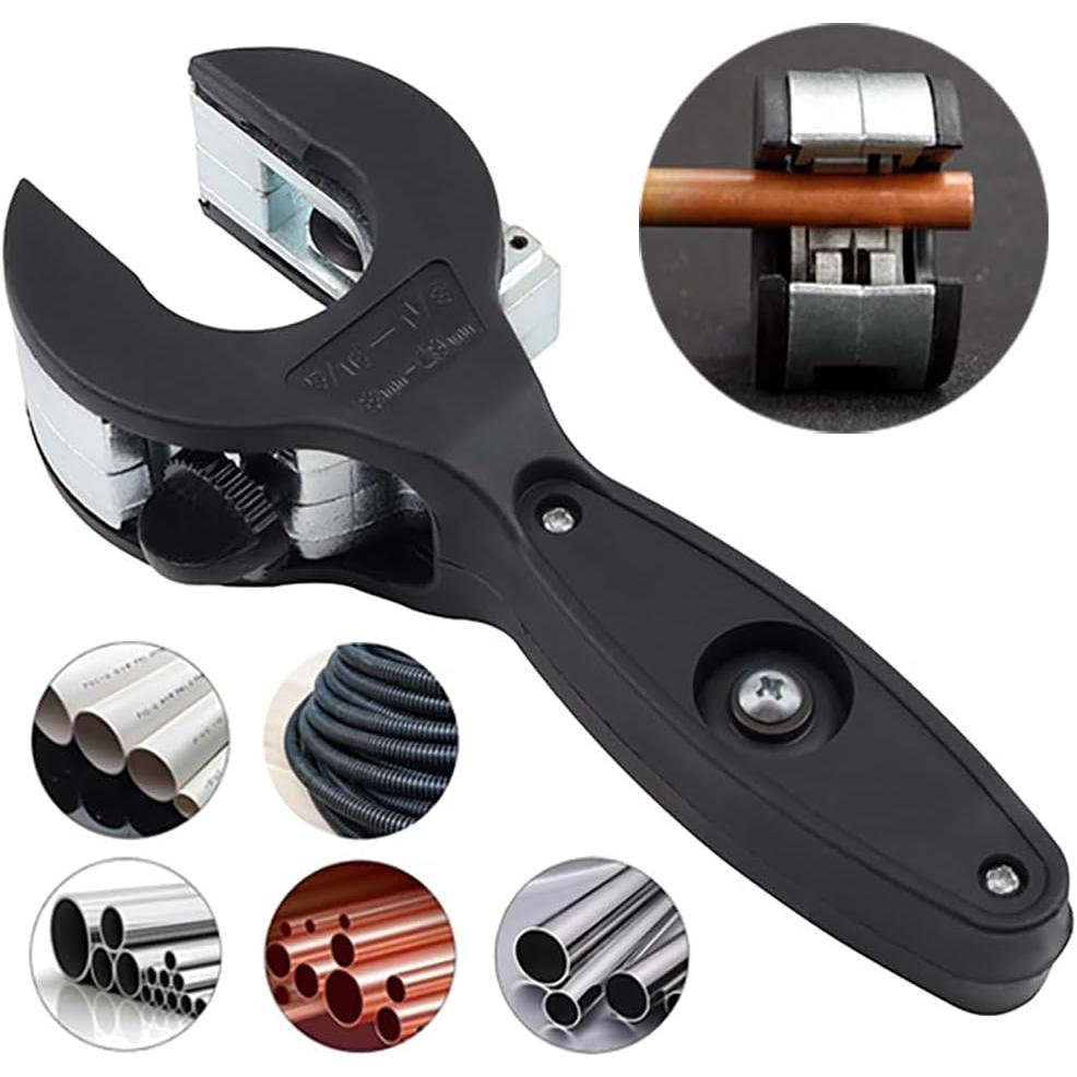 Ratchet-Type Pipe Cutter, One-Hand Fast Pipe Cutting Tool For Copper, Pvc...