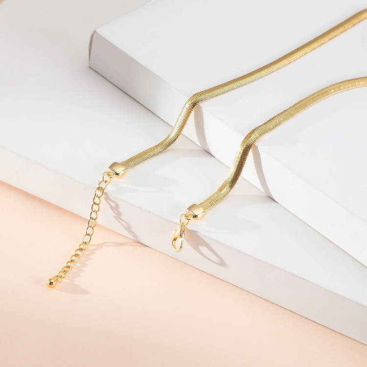 Gold Plated Blade Chain Heavy Metal Sweater Chain