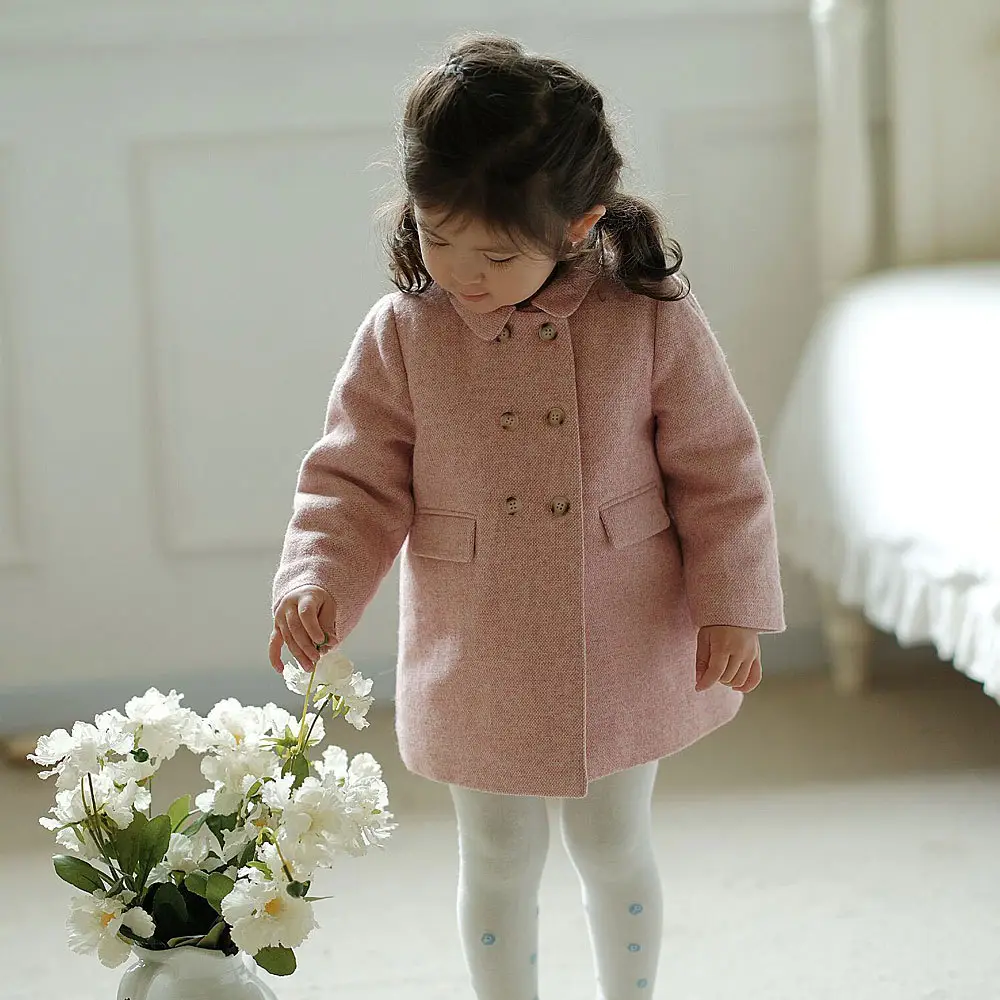 Children's Coat Girls' Woolen High-definition Warm