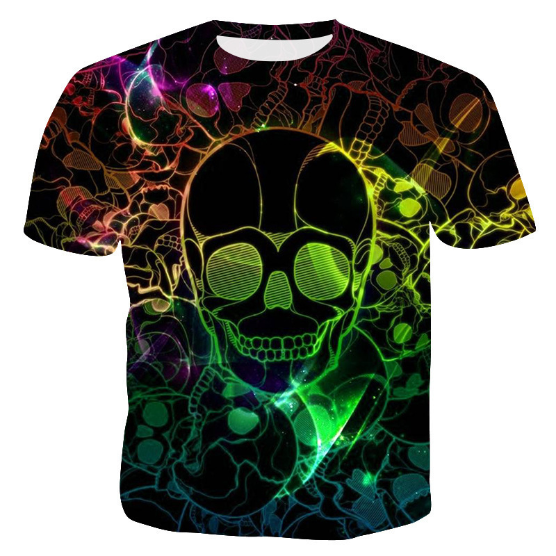 Title 6, Camiseta 3D con calavera para verano, estilo eu...