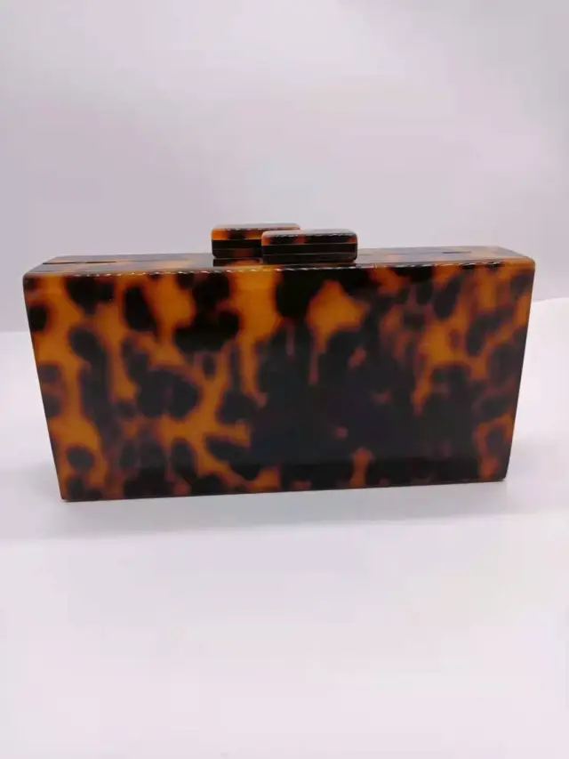 Amber Acrylic Bag Leopard Print Banquet Clutch Red - Shop at LoveMi