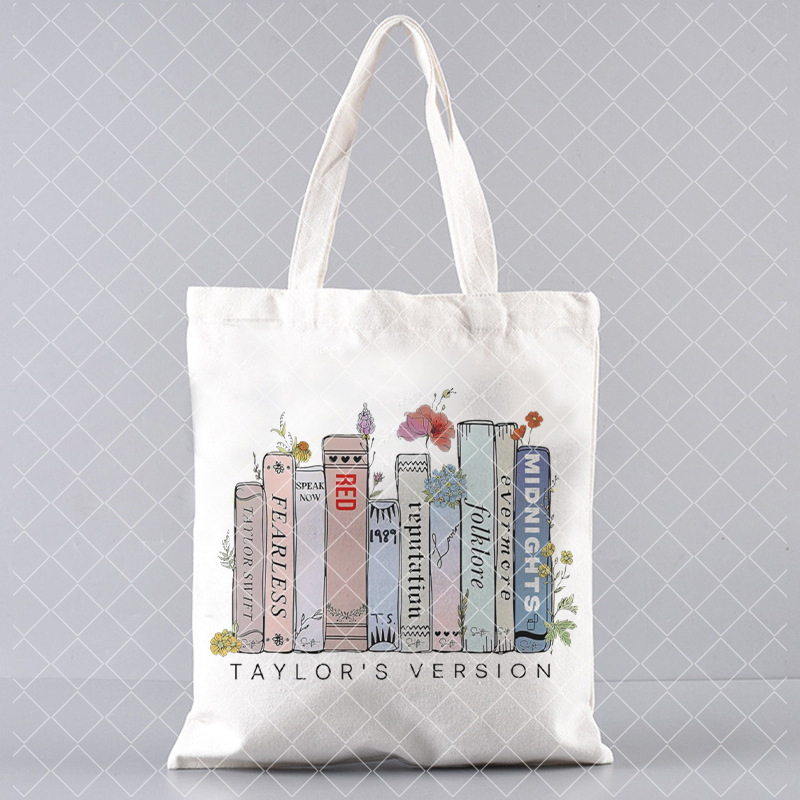 Title 3, Printed Canvas One Shoulder Shopping Bag