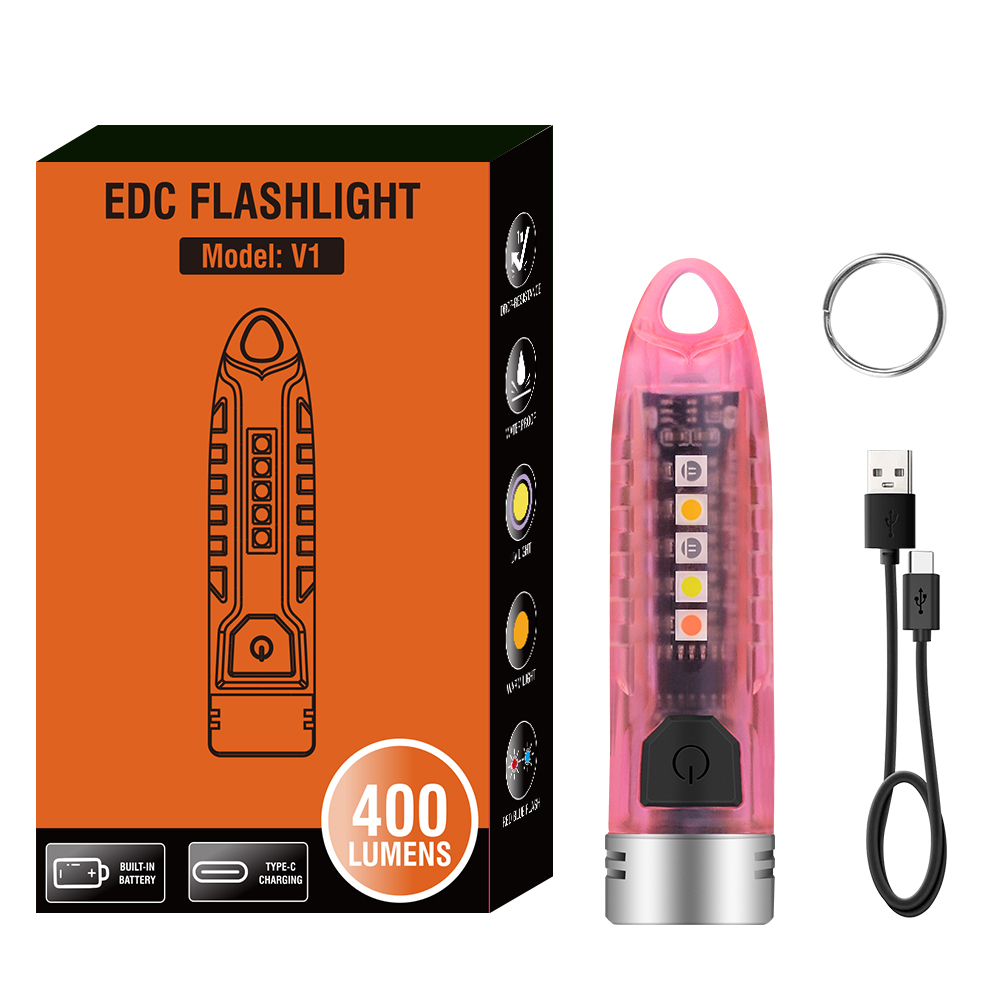 Mini Small Pocket LED Flashlight Torch Keychain Work Light