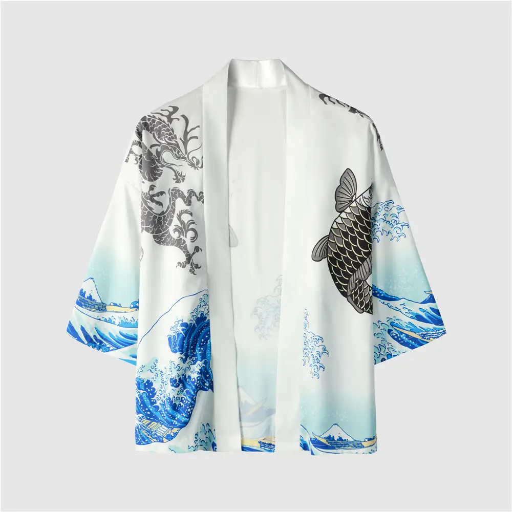 Casual Kimono 34 Sleeve Robe Men's And Women's Suits