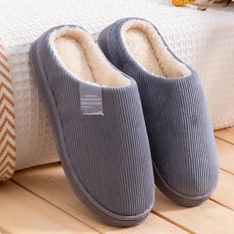 Vertical Strips for Men and Women Couple Indoor Slippers
