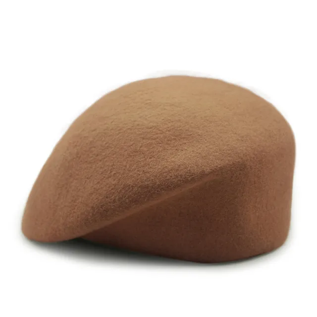 Women's British Outdoor Casual Wool Beret Dark Khaki - Shop at LoveMi
