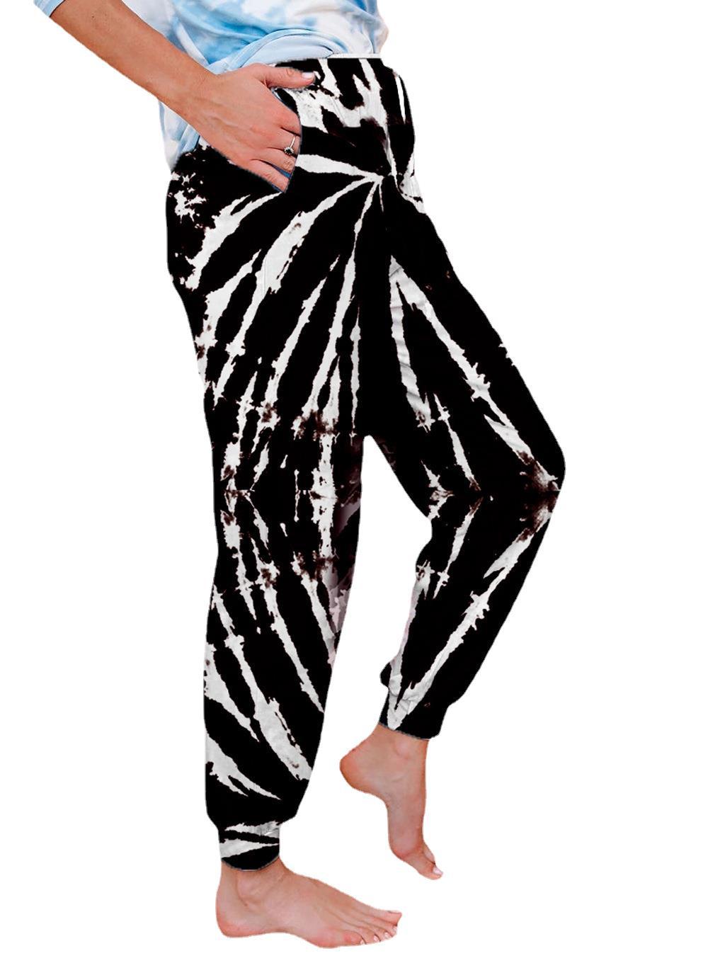 Title 4, Tie-dye Trousers European And American Home Cas...