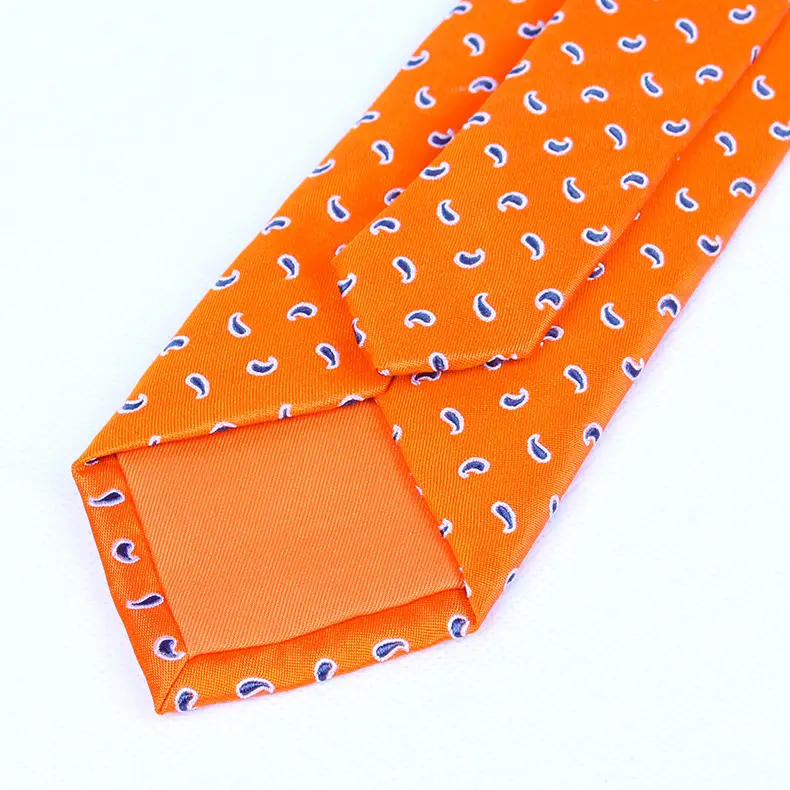 Men's Orange Small Cashew Nut Business Tie