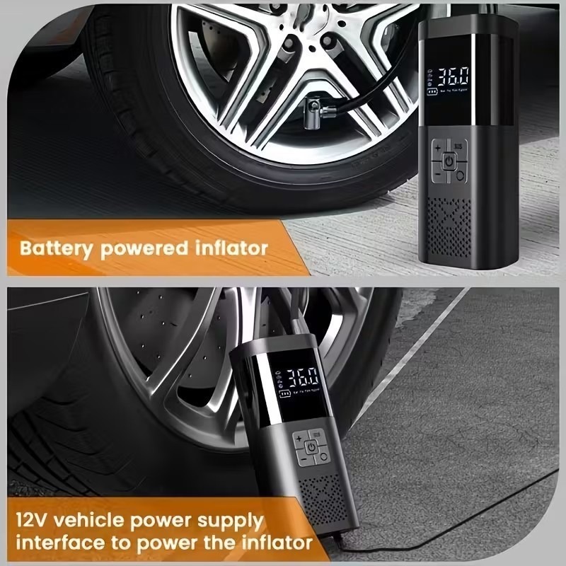 Electric Air Pump Tyre Inflator Portable Compressor For Bike Motorcycle Car — image 5