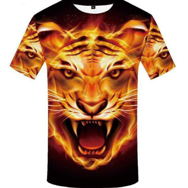 Title 2, Camiseta masculina 3D com estampa digital de an...