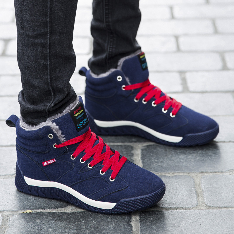 Title 3, High-top warm and fleece cotton shoes