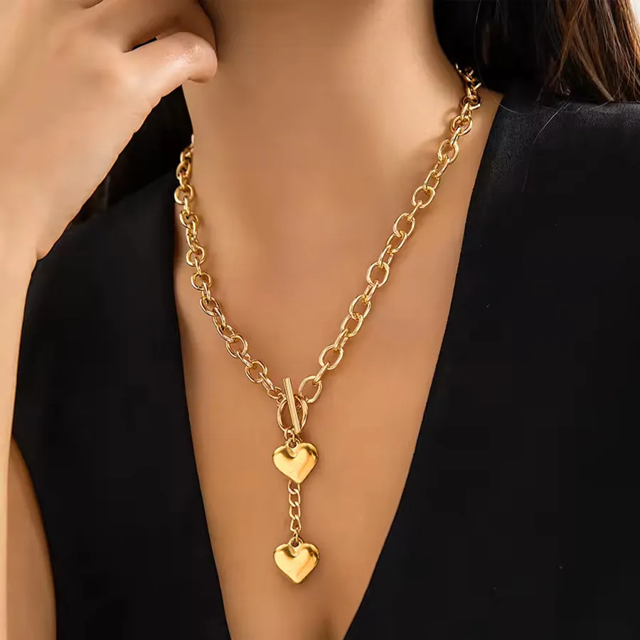 Women OT Toggle Clasp Y Drop Necklace