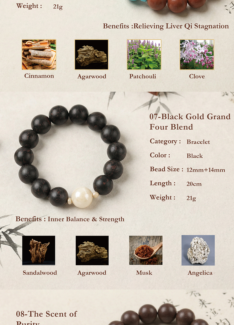 Chinese Herbal Bracelet — Traditional Inspired Beaded Jewelry
