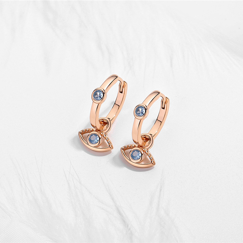 Sterling Silver Earrings Blue Eye Earrings