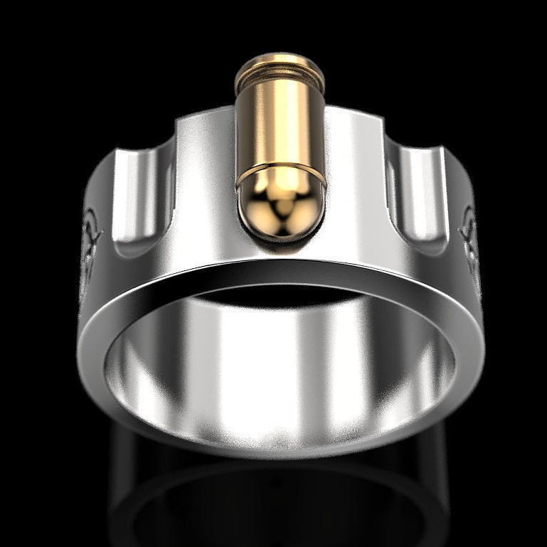 Creative Gold Bullet Metal Ring