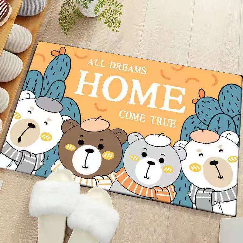 Absorbent Floor Mat Bedroom Cartoon Rug - Picture 7 of 27