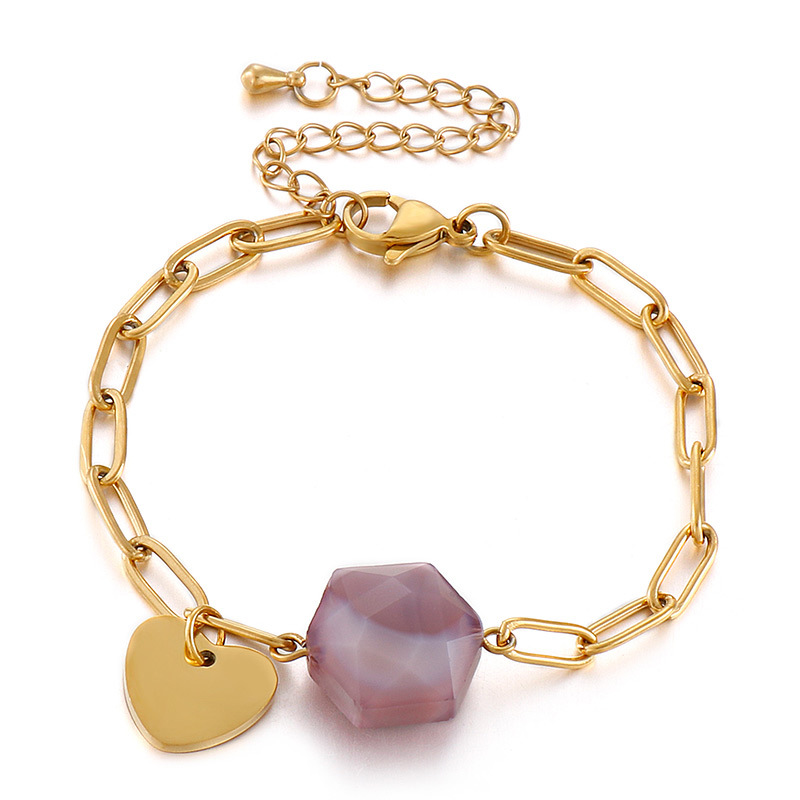 Personality Stainless Steel Heart-shaped Adjustable Women's Bracelet