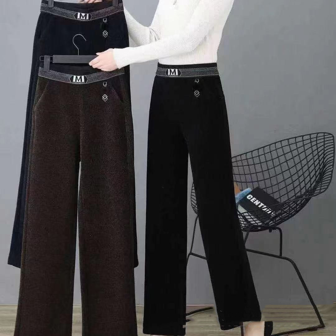 Chenille Wide-leg Pants Fashionable All-match