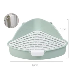 Rabbit Litter Box Bunny Corner Toilet Box Potty Trainer For Hamster Guinea Pig Ferret Rat Chinchialla Cage Pan - Triangle - View 1