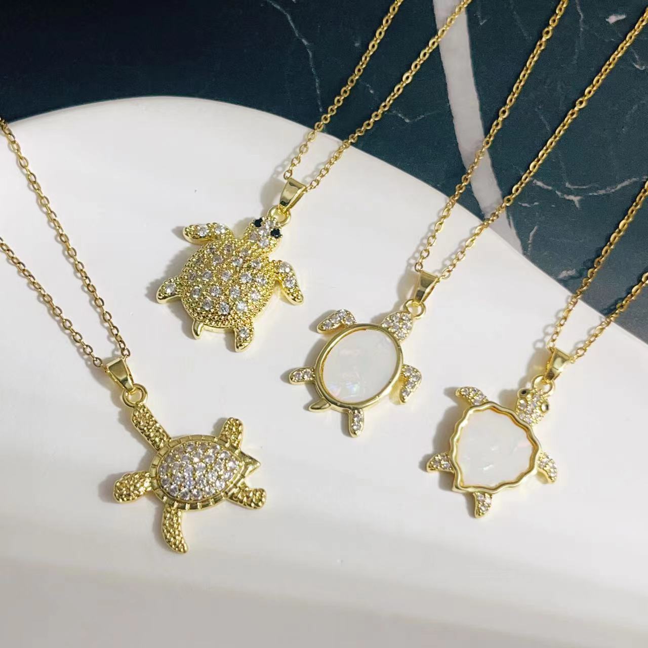 Ocean Starfish Turtle Niche Design Temperament Titanium Steel Necklace