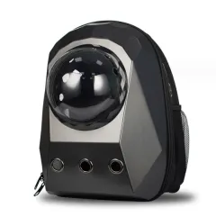 Cat Carrier Bags Breathable Pet Carriers Dog Cat Backpack Travel Space Capsule Cage Pet Transport Bag Carrying Portable Outdoor - Black - View 1