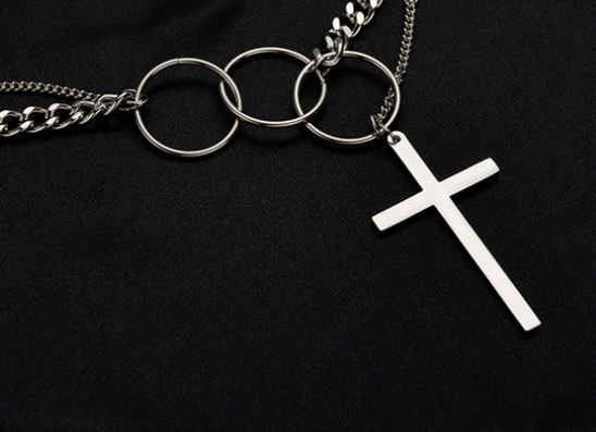European And American INS Trend Hip Hop Cross Necklace