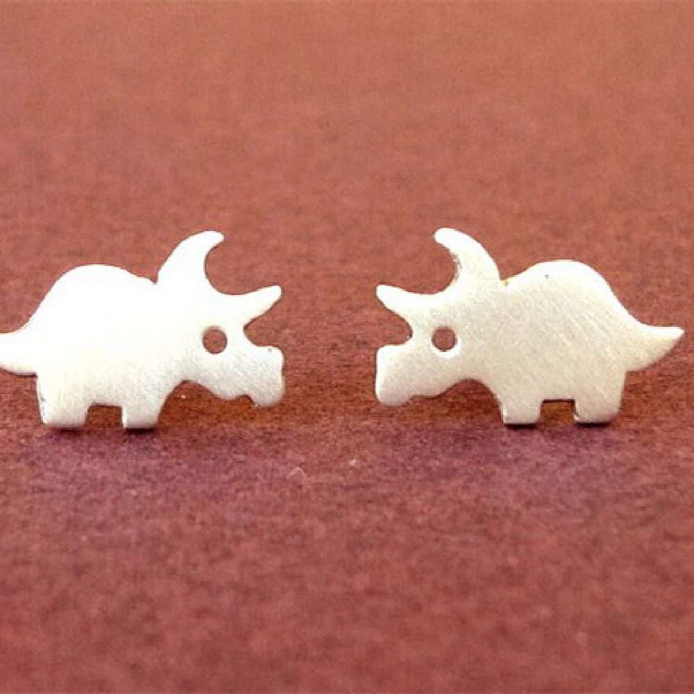 Title 4, Fashion Cute Animal Triceratops Earrings